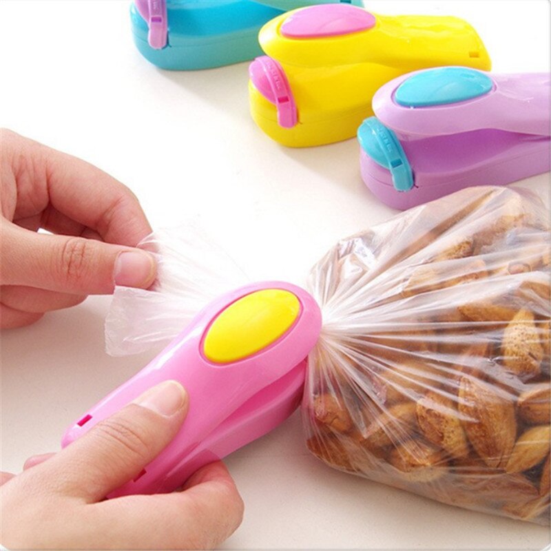1pcs Portable Mini Sealer Gadget Plastic Food Snacks Bag Sealing Machine Food Packaging Kitchen Accessories Home Storage Tools-S